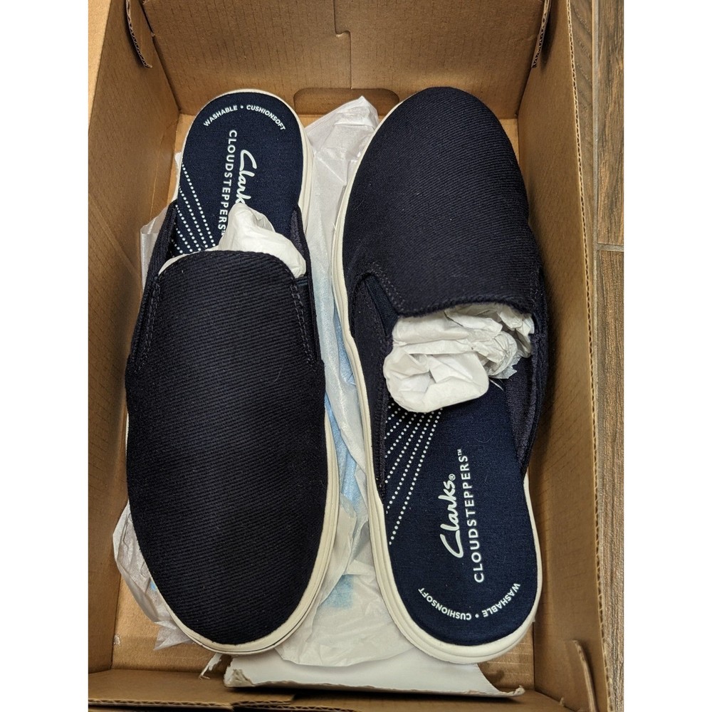 Clarks Cloudstepper Breeze Shore Mules Shoes - Picture 3 of 10